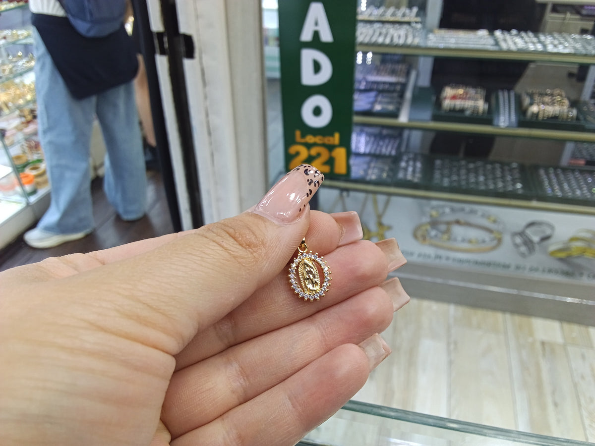 Dije Virgen Guadalupe zircon OL