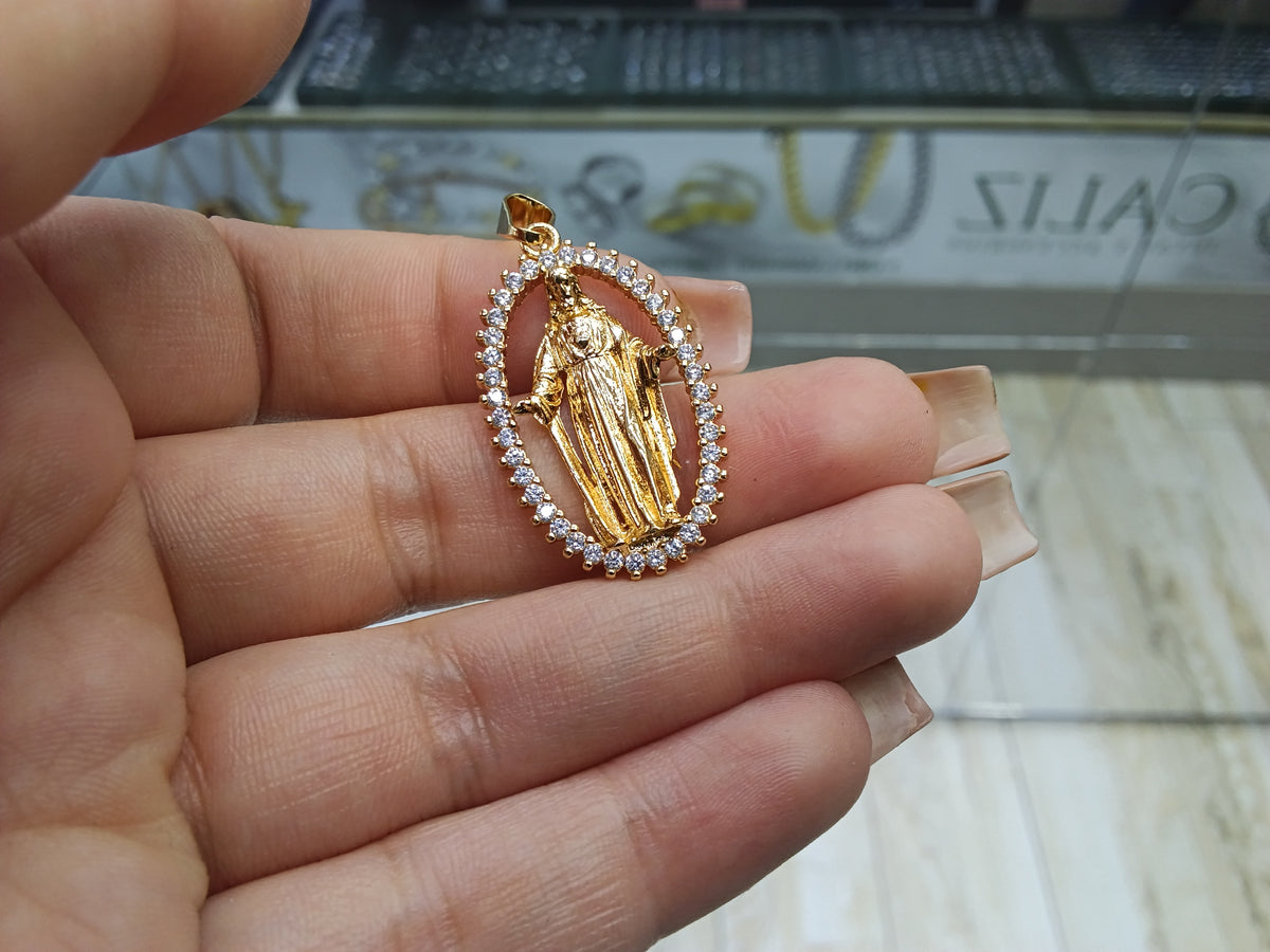 Dije Virgen milagrosa silueta OL