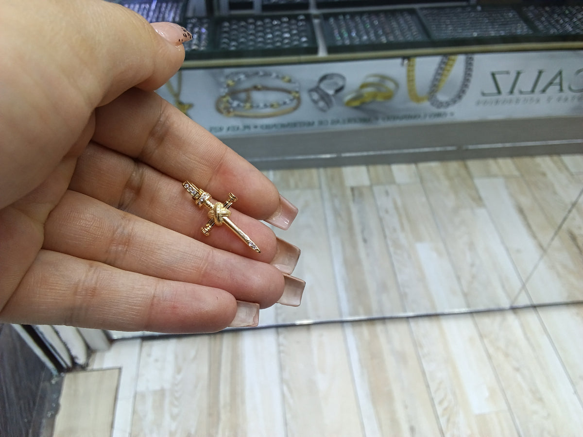 Dije cruz clavos zircon OL
