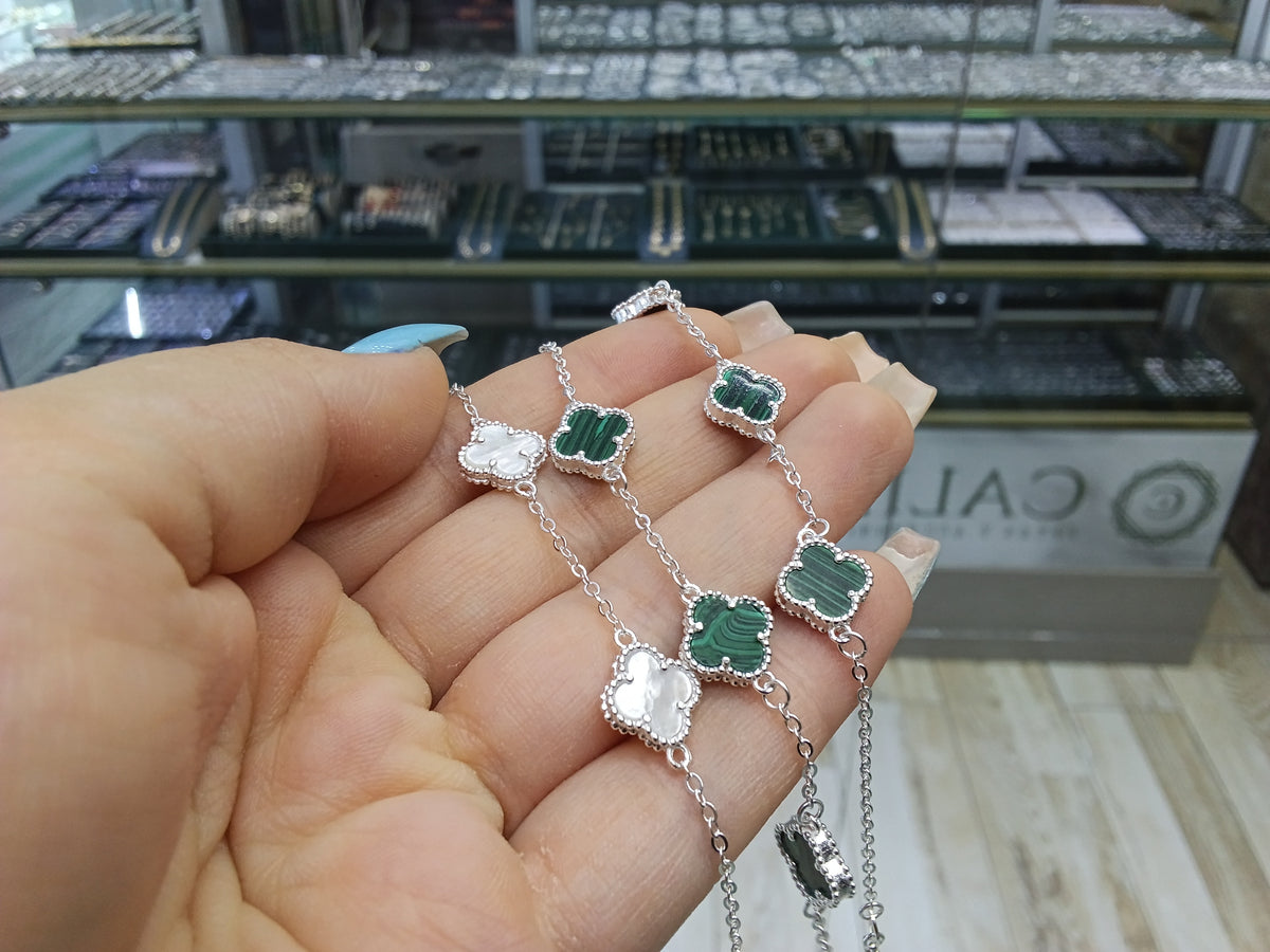 Pulsera Van Cleef de 3 plata