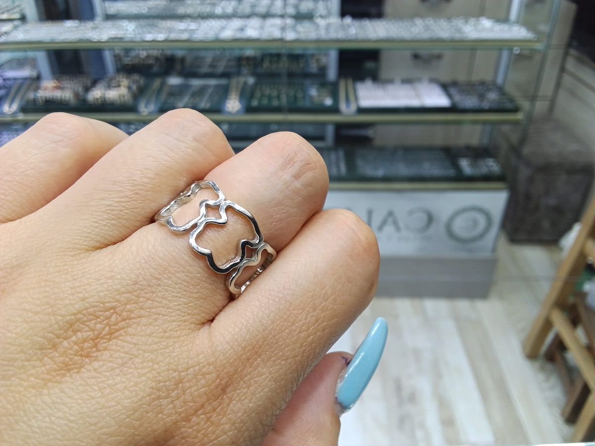 Anillos replica Tous en plata