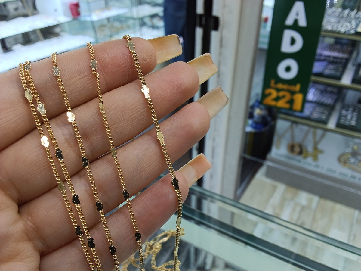 Cadena cubana con corazones OL