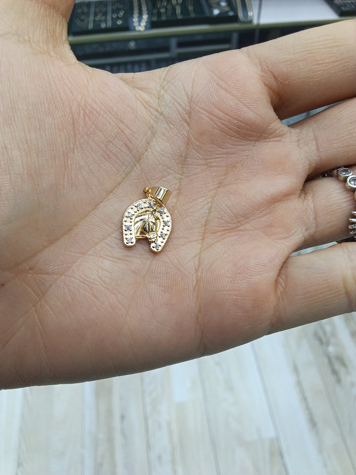 Dije herradura con piedra OL