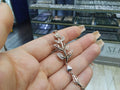 Pulsera de mariposas y hojas en plata