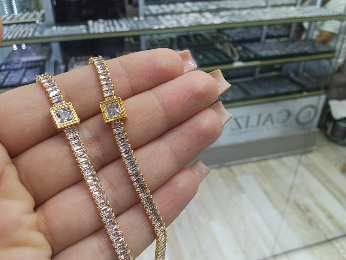 Pulsera tennis OL cuadrado