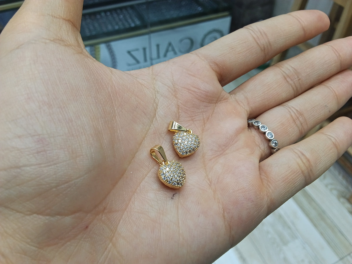 Dije corazón de micro circones OL