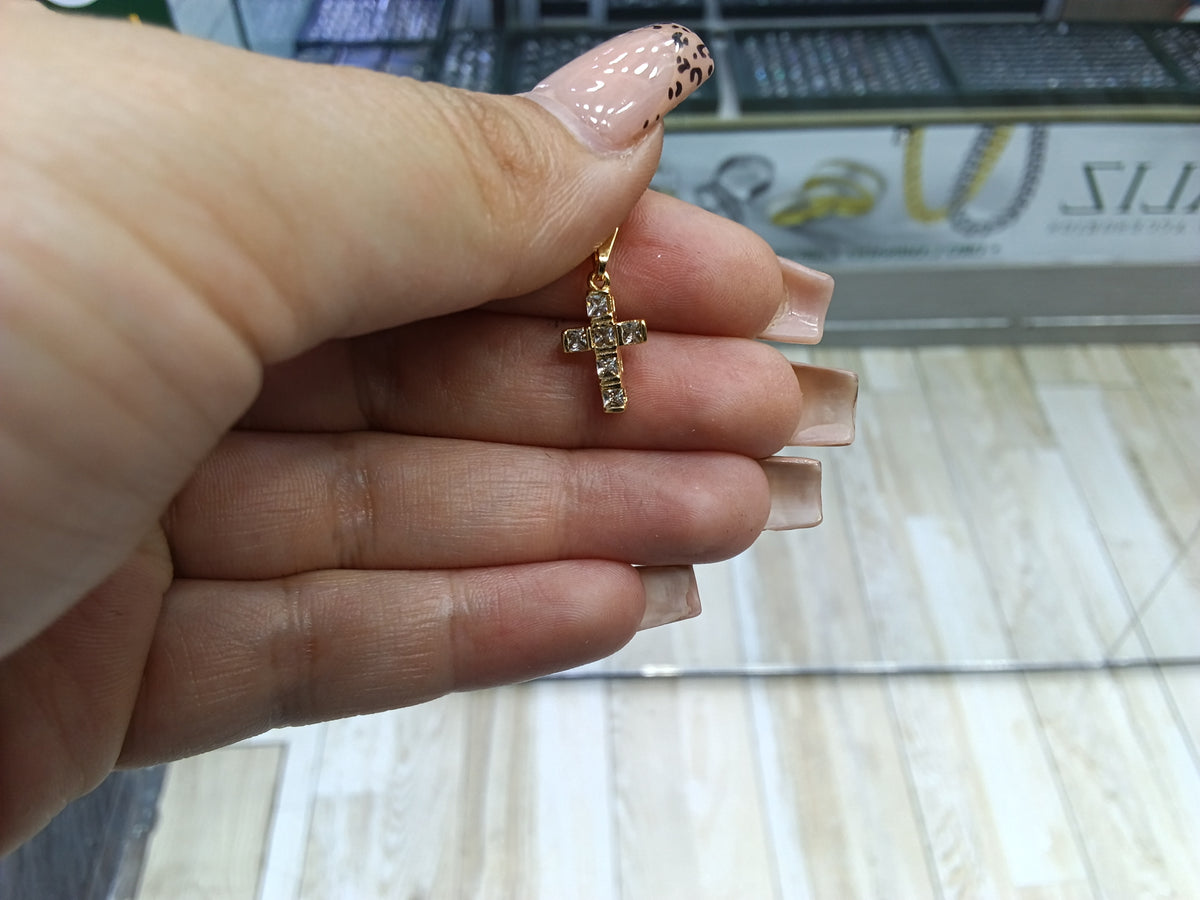 Dije cruz zircon cuadrada OL